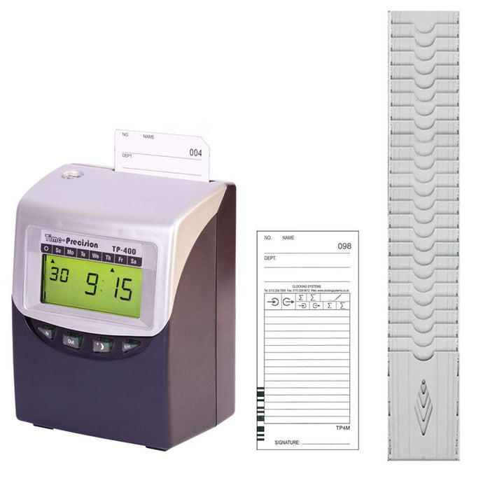 TP-400 Discount Starter Pack 100 Clock Cards and 25 Slot Card Rack