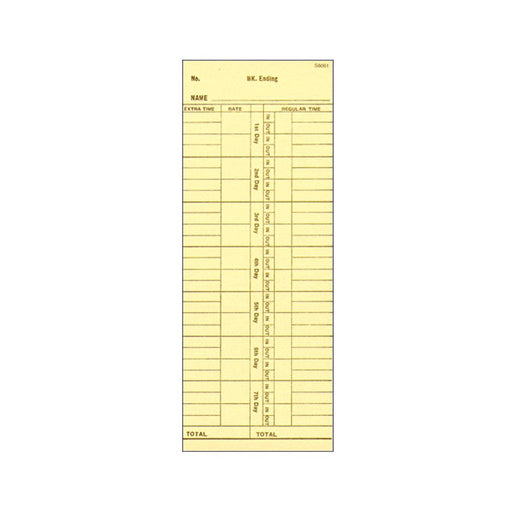 1000 Attendance Cards for TP-300 10-800292 - ClockingSystems