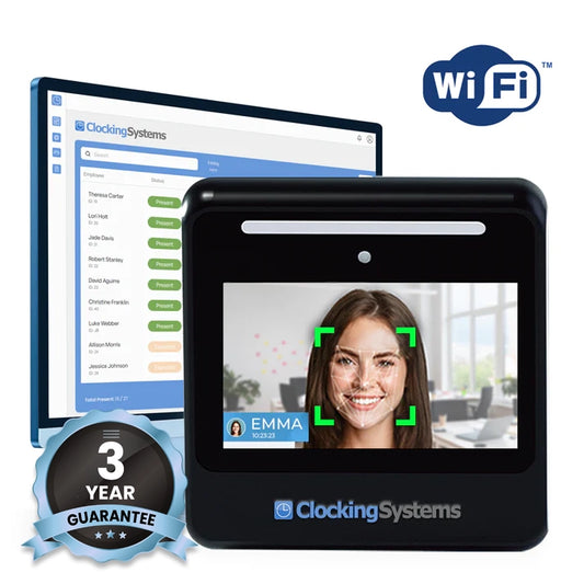 BioTime Facial Recognition Clocking Machine with Software - Real time "who's in" display included.
