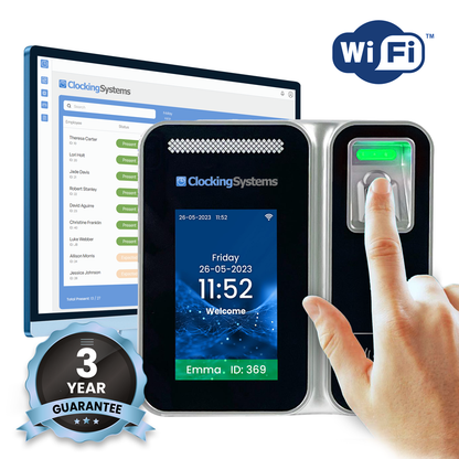 Fingerprint & Proximity Card Clocking in Machine + FREE Cloud Software - BioTime FP