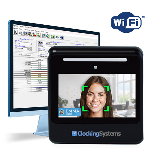 BioTime Facial Recognition Clocking Machine with Software - Real time "who's in" display included.
