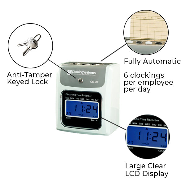 Clocking Systems CS-30 -Robust Time Clock — ClockingSystems