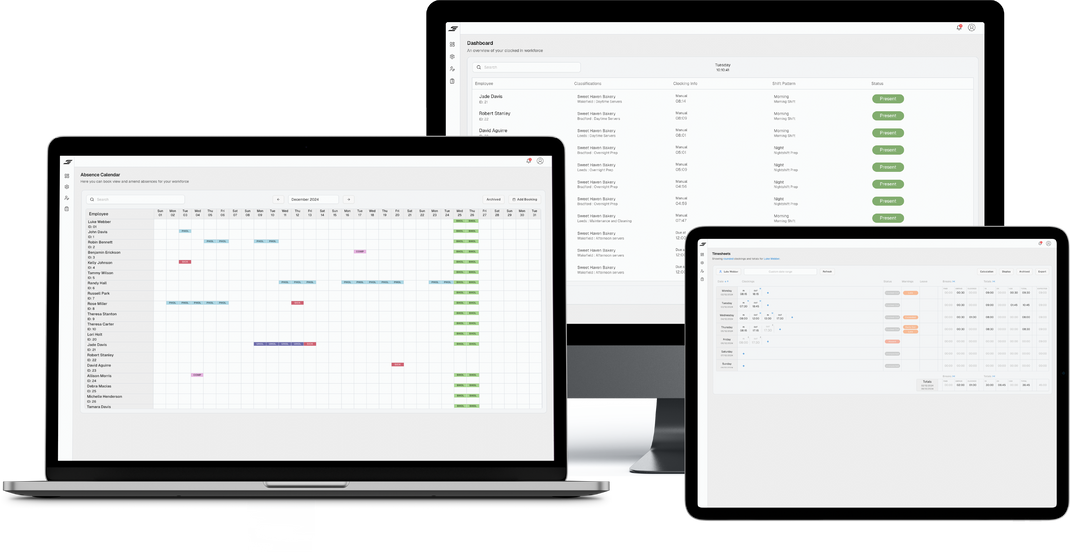 Clocking System Screen Clocking in Machines with Software – Clocking Systems