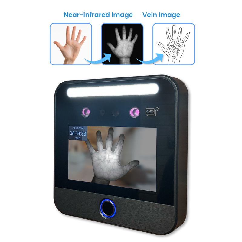 Palm Vein, Facial Recognition, Fingerprint & RFID Card Clocking in Machine + FREE Cloud Software - BioTime Multi-Bio PV