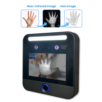 Palm Vein, Facial Recognition, Fingerprint & RFID Card Clocking in Machine + FREE Cloud Software - BioTime Multi-Bio PV