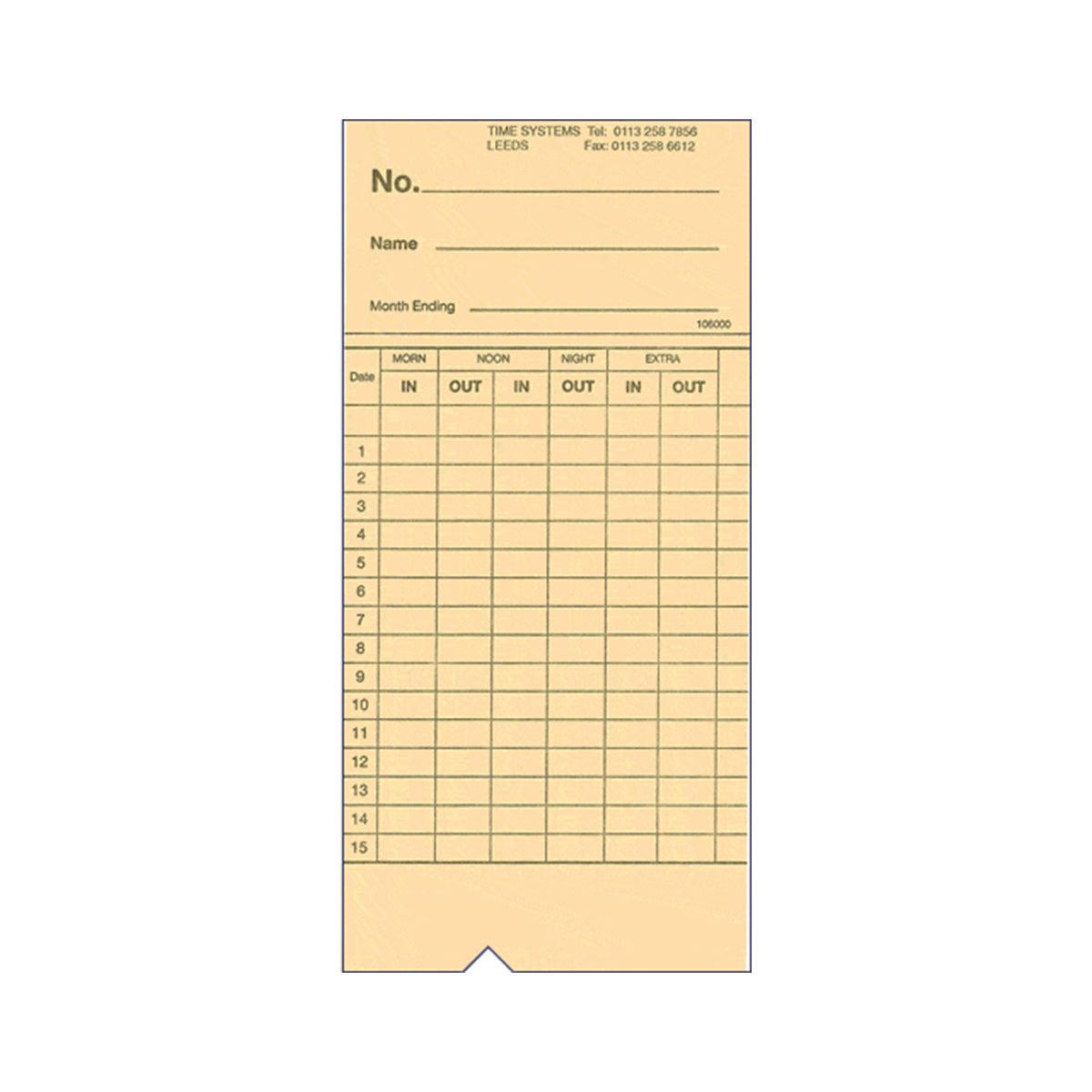 Monthly Time Card